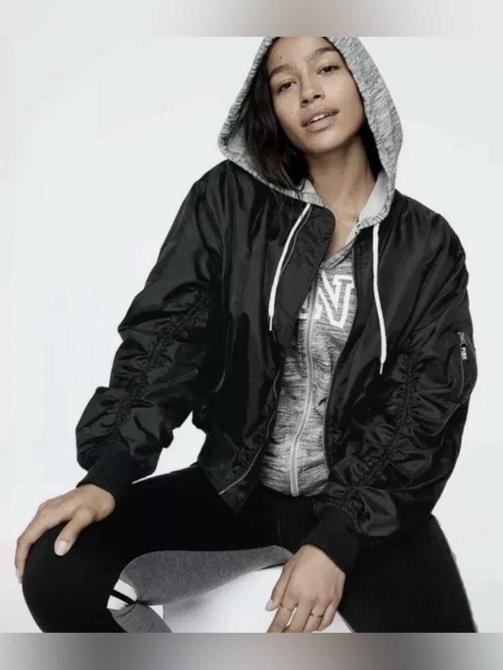 Victoria’s Secret PINK Bomber Flight Jacket ~ Size: Large